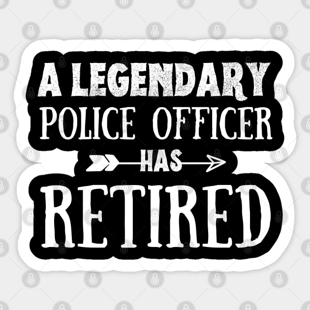 Funny Police Officer Retired 2023 Gift Idea Sticker by Monster Skizveuo